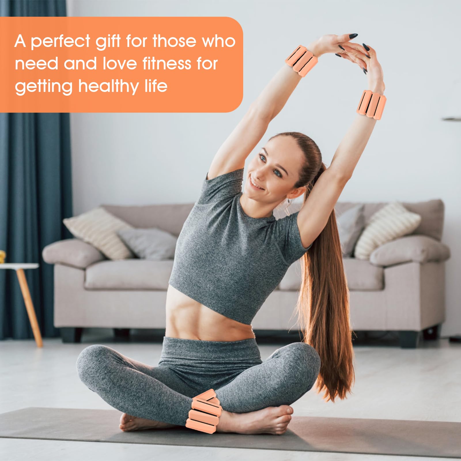 Pesi Da Polso Regolabili: Set 2 Pezzi In Nero, Per Fitness E Allenamento, Peso Variabile - 6