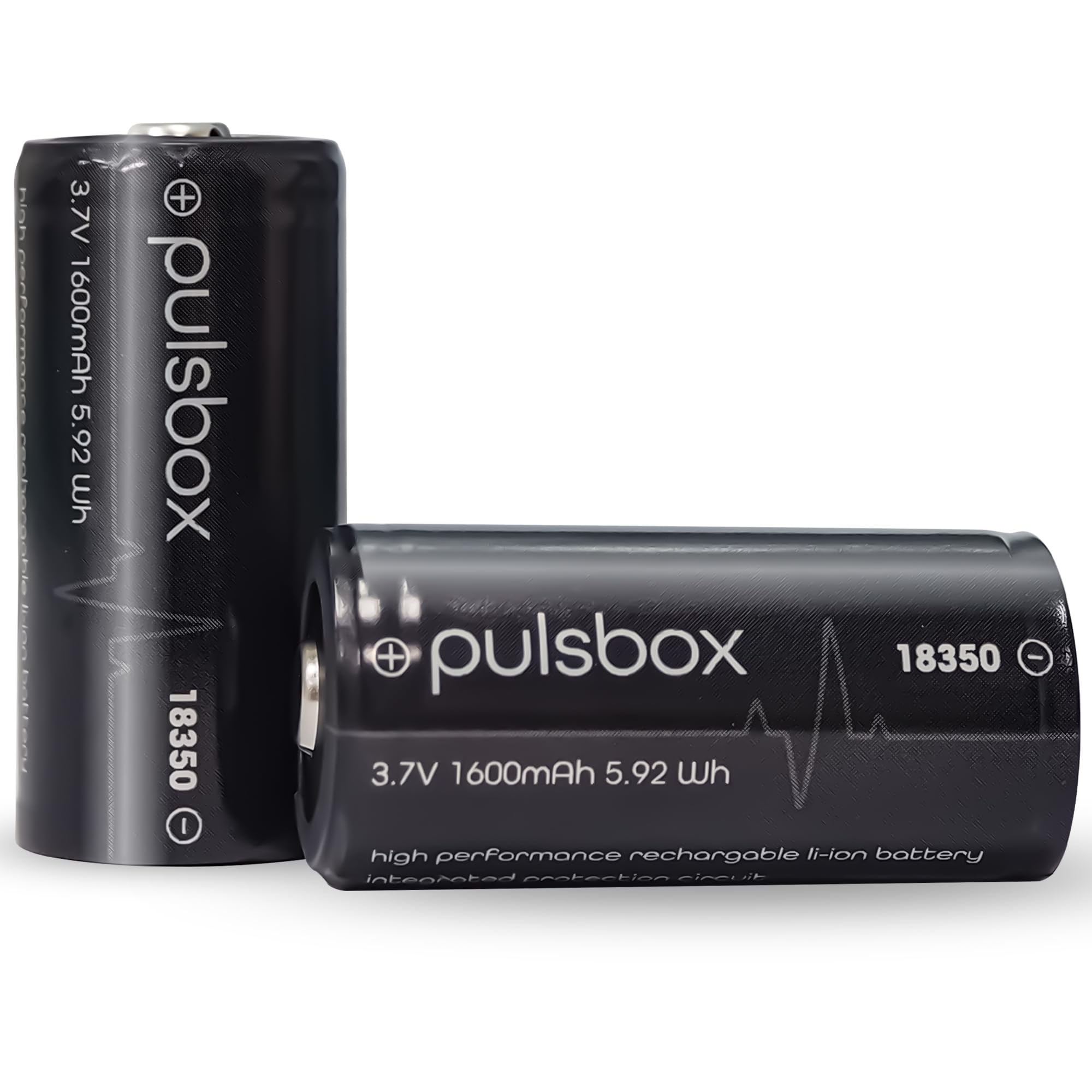 18350 | 18400 akumulator litowo-jonowy 3,7 V 1600 mAh zintegrowany obwód ochronny PCB (podwyższony biegun dodatni)