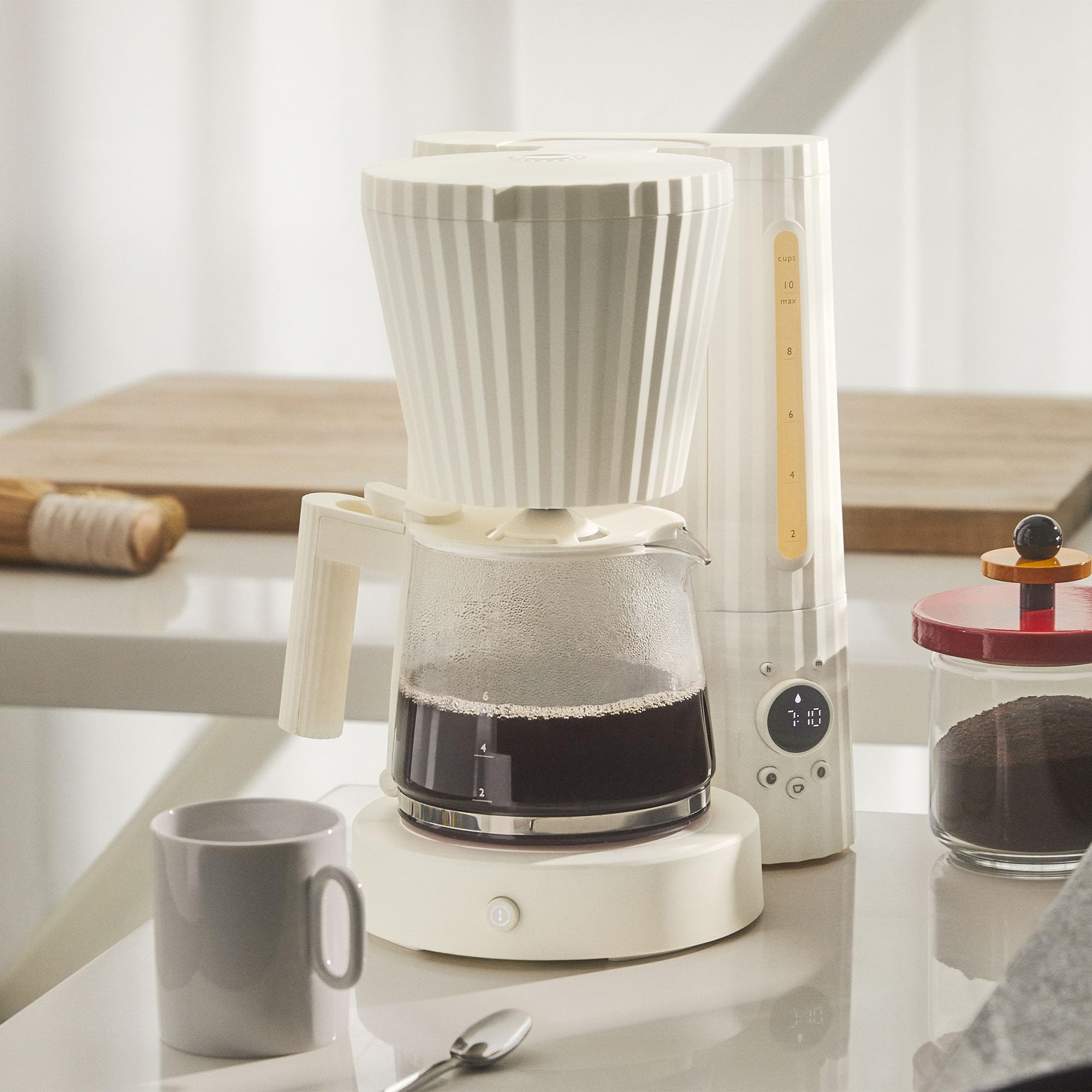Alessi Plissé Koffiezetapparaat Grijs - Stijlvol Ontwerp en Perfecte