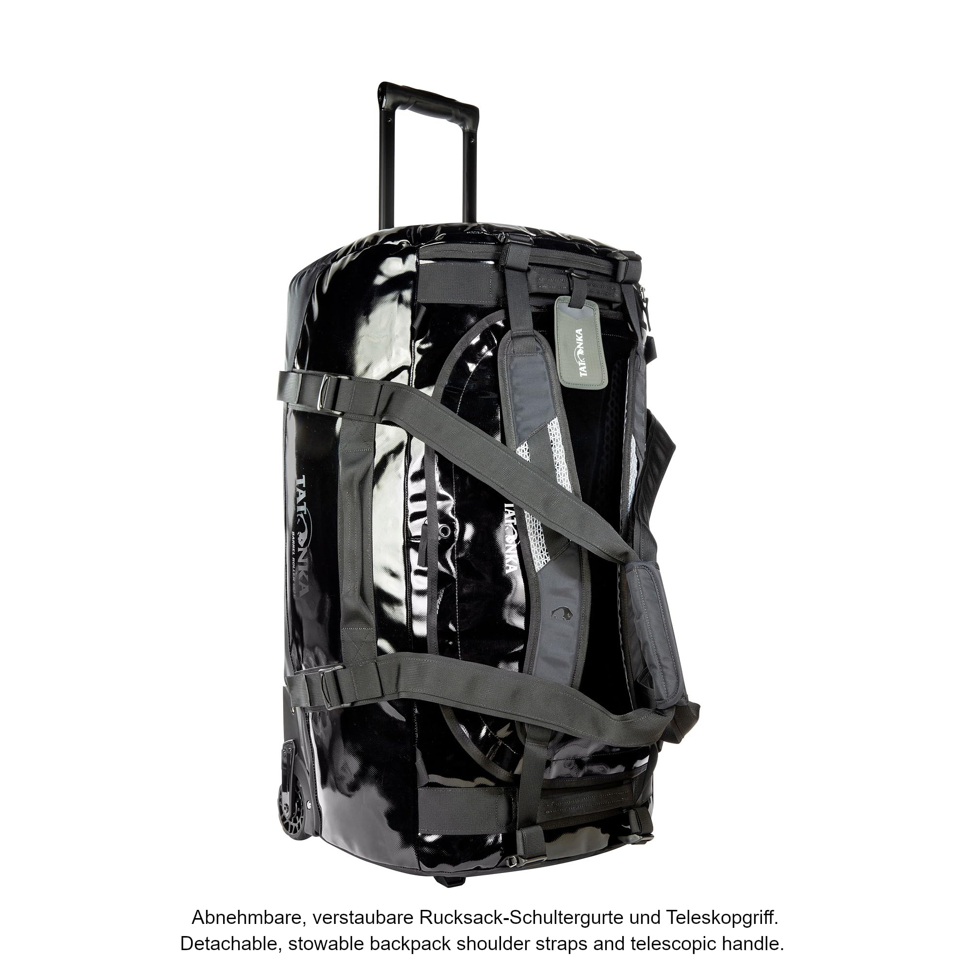 Tatonka Barrel Roller - Trolley mit Rucksackfunktion, abschließbarem Reißverschluss und Teleskop-Handgriff