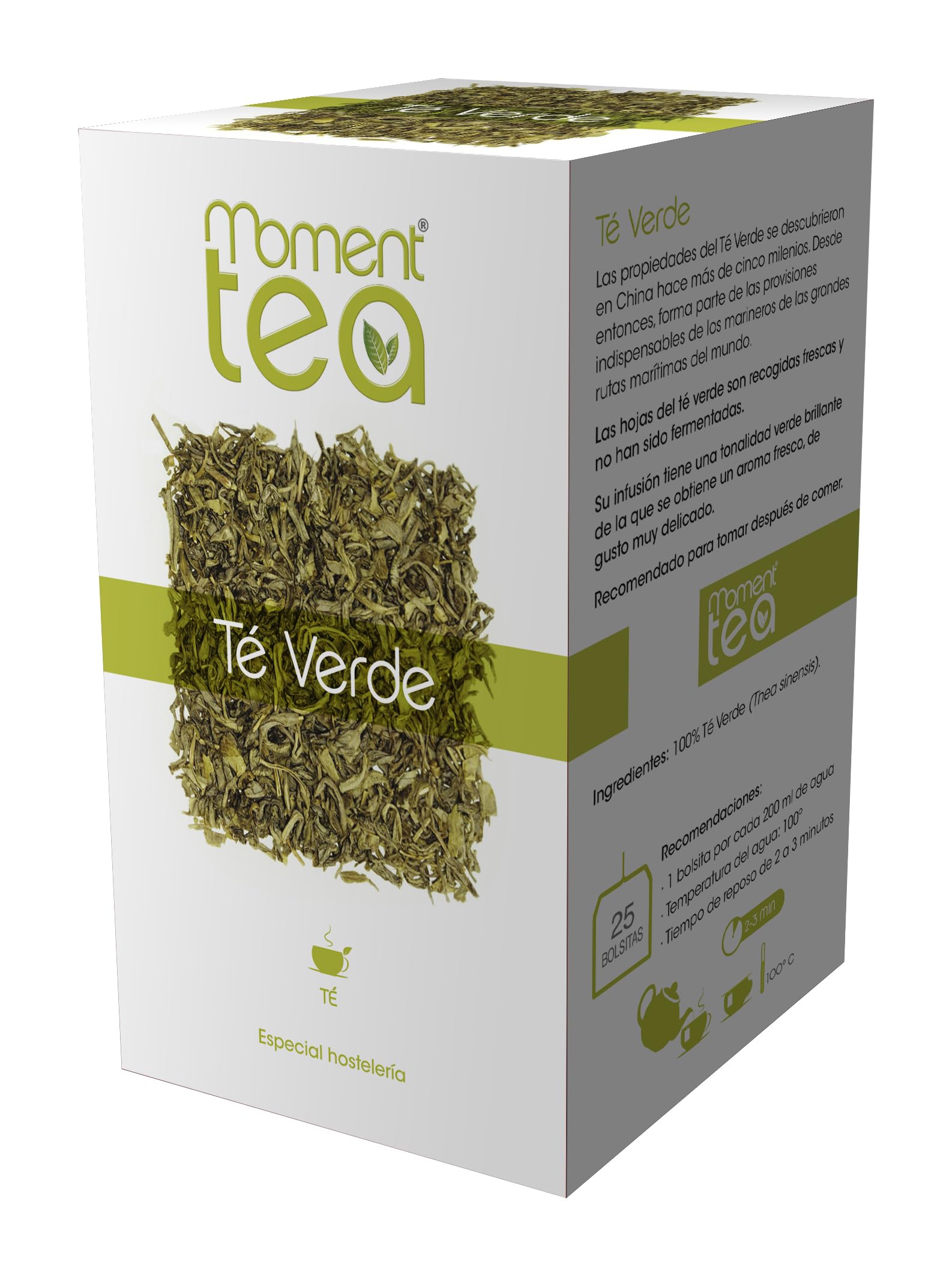 Moment Tea- Té Verde estuche de 25 sobres de 1.8g
