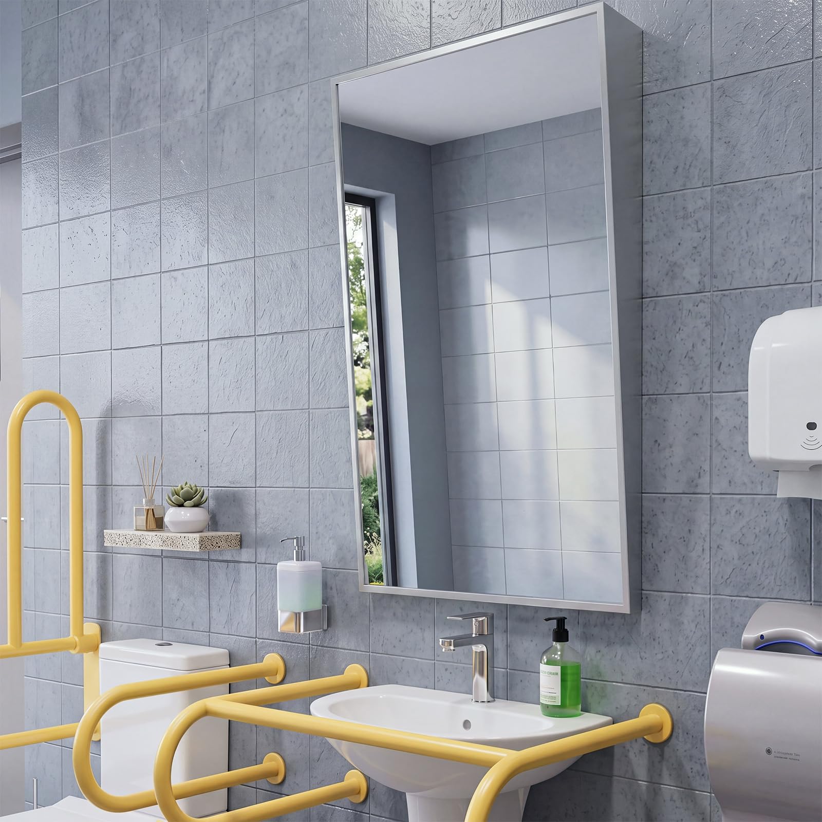 MorningRo 1 Pcs Fixed Tilt Mirror 18" Width x 36" Height