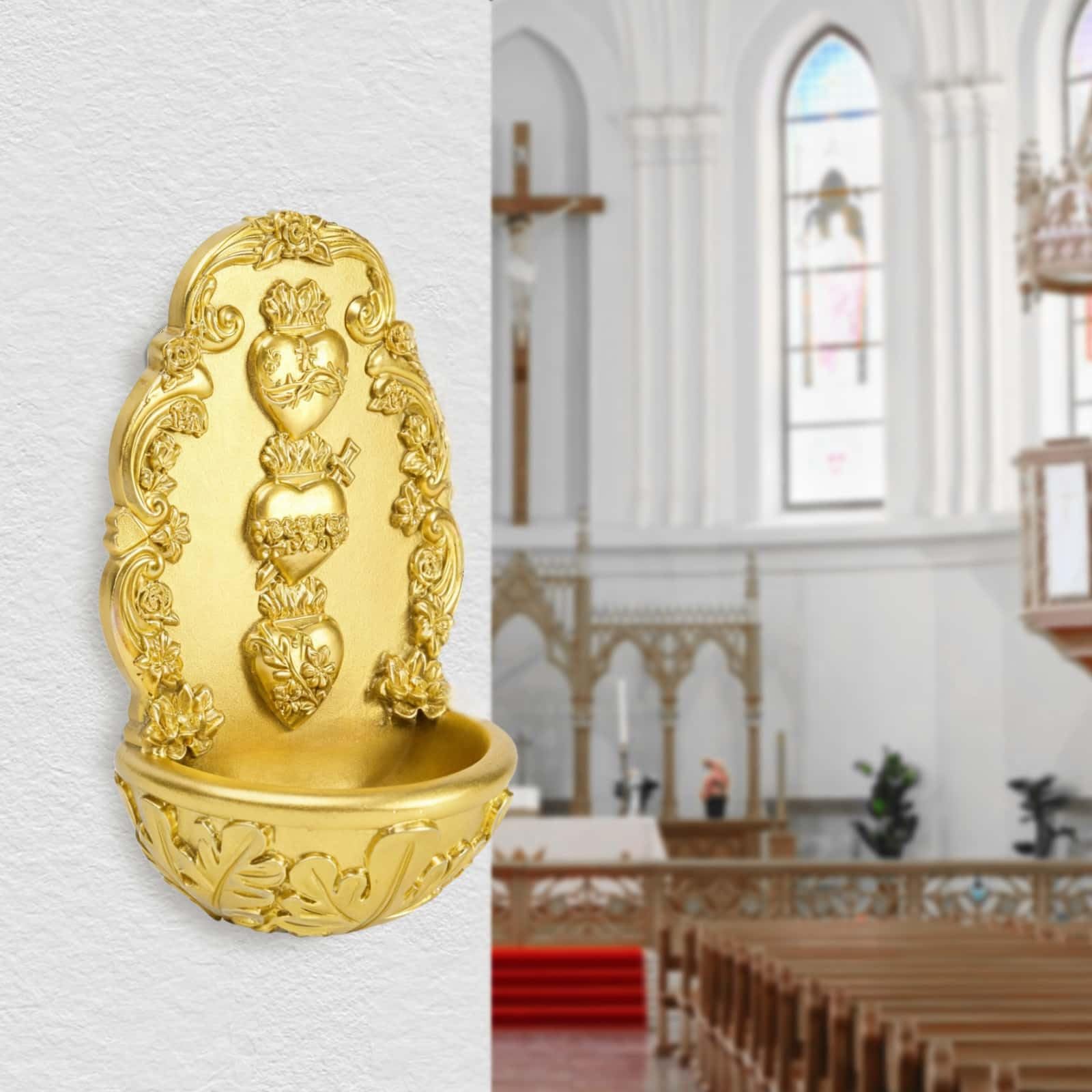 Harmony Kingdom Holy Water トレジャージェスト Amazon.com: Snugology Holy Water Font Sacred Heart Catholic Decor