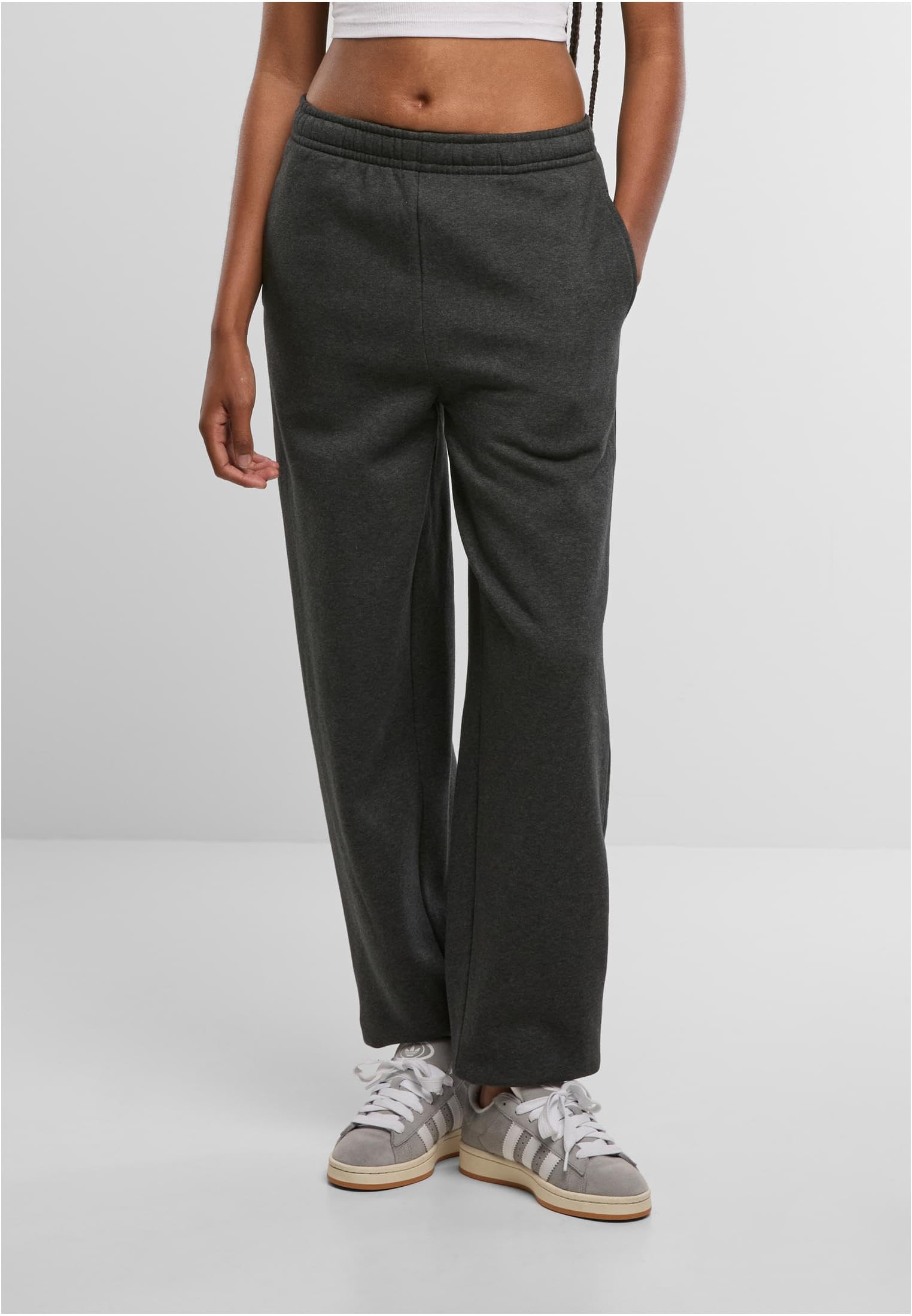 Urban Classics Damska bluza z kapturem Fluffy – miękka bluza z kapturem z kieszenią typu kangur, czarna, oversized fit, przytulna bluza z kapturem na co dzień i w czasie wolnym