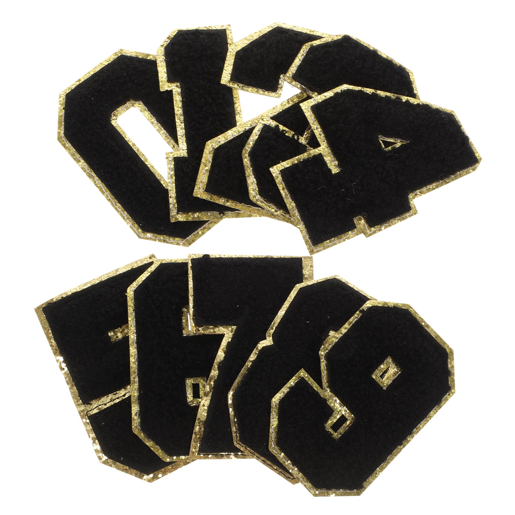 Operitacx 60 Pièces Patch Numérique Patchs De Vêtements Numérotés Vêtements Orne Patch Numéroté Brodé Patchs De Réparation Décoratifs Décor Coudre Des Numérotés Black Polyester