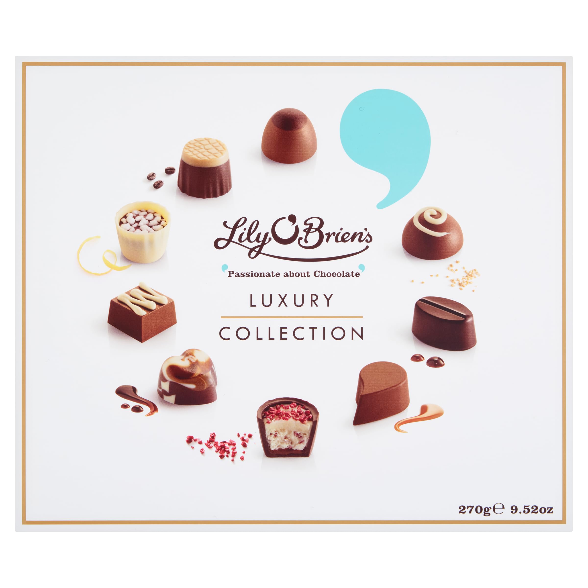 Lily O’Brien’s Luxury Collection Chocolates 270g – Assorted Milk, Dark & White Chocolate Gift Box for Valentine’s Day & Mother’s Day