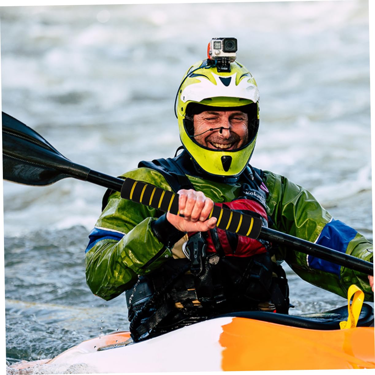 2 pares de cómodas cubiertas de remo para kayak, antideslizante, mango de remo, cubierta para canoa, varillas de remo, cubierta de esponja, equipo de kayak, protección para kayak