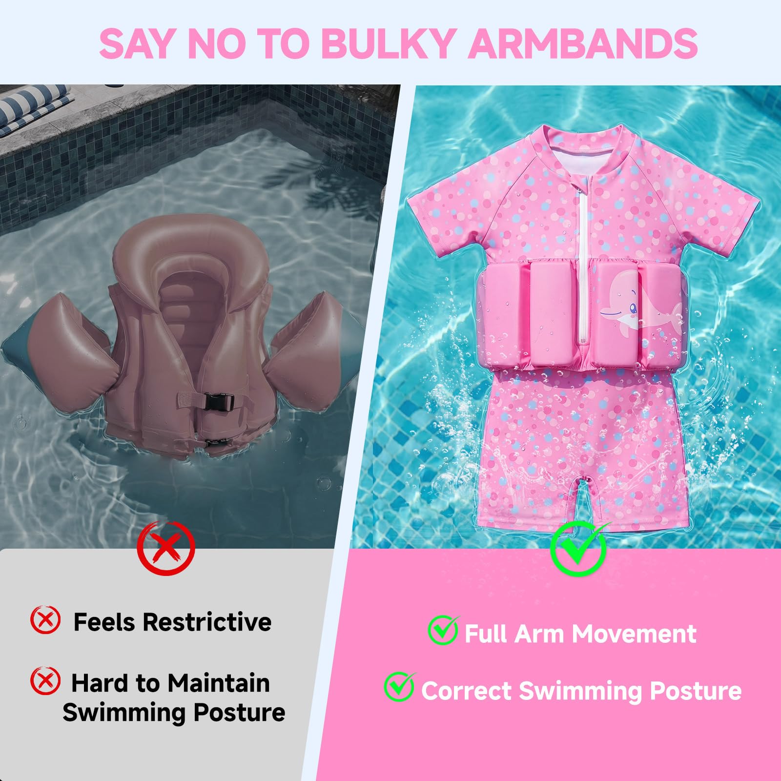 Traje de baño bebé niña niño con flotación niño natación entrenamiento ayuda flotante traje de baño de una sola pieza nadadores trajes de baño