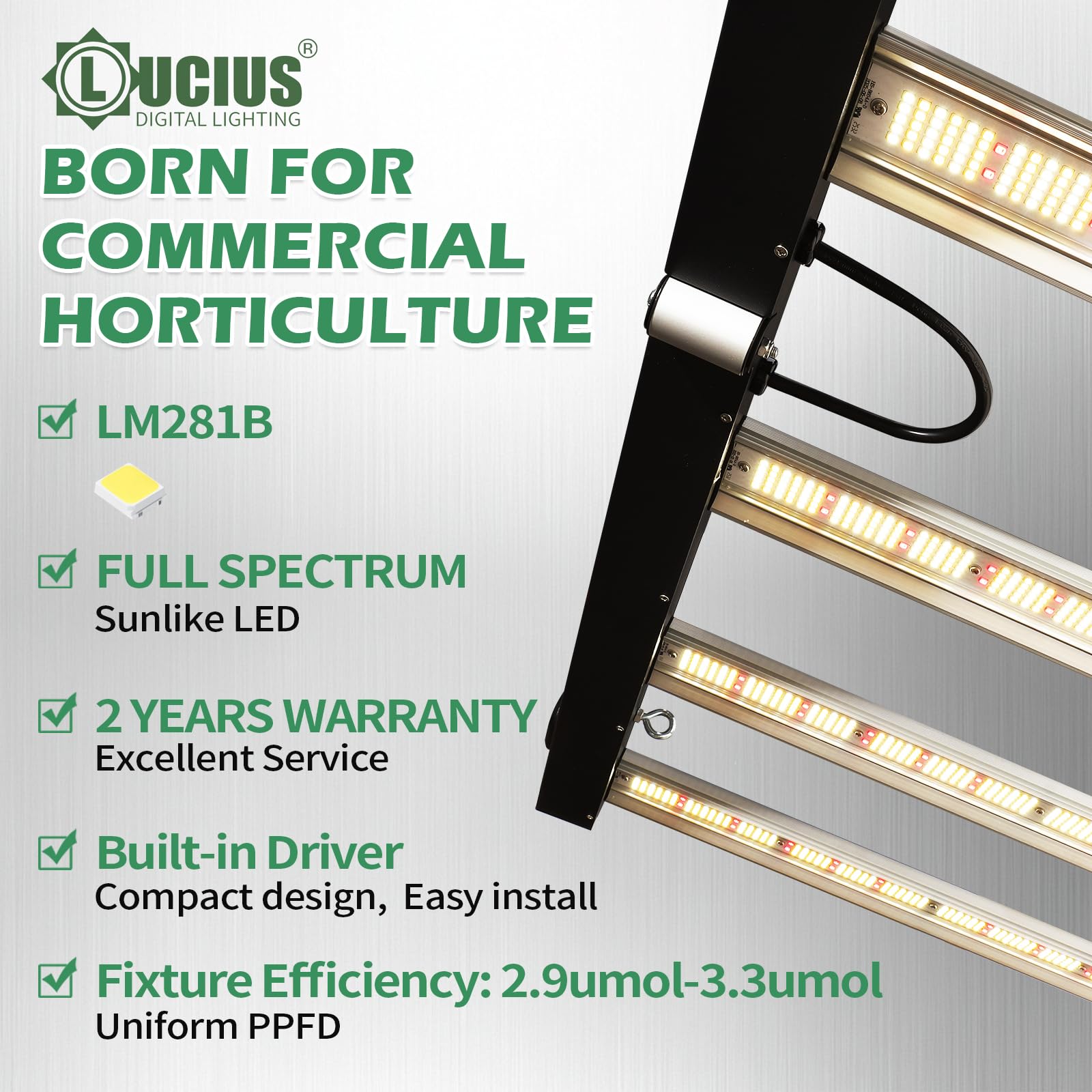Lucius 720W LED-Pflanzenlampe mit LCD-Bildschirm, Mastersteuerung, Timer | Smart Sonnenaufgang & Sonnenuntergang, Vollspektrum, 2,9 μmol/J, Dimmbar, 4200 Dioden, Daisy-Chain,für 4×4 5×5ft Anzuchtzelt