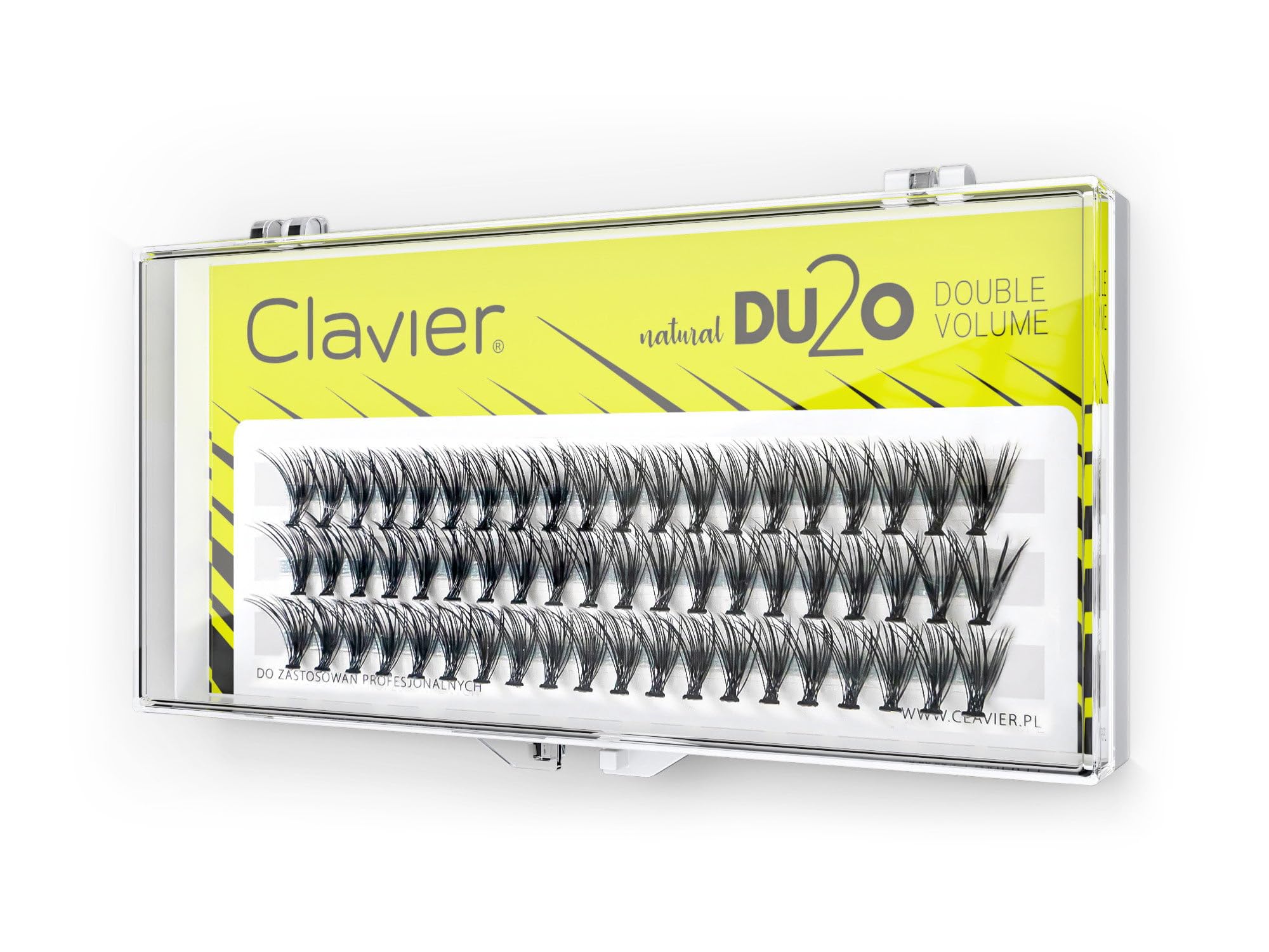 Clavier Künstliche Wimpern in Büscheln 20D 11 mm, C shape, Cluster Einzelne, Individual Lashes, DUO Double Volumen Falsche Wimper, | Ultravolumen, Silk Verlängerung, Natürliches, Clusterwimpern