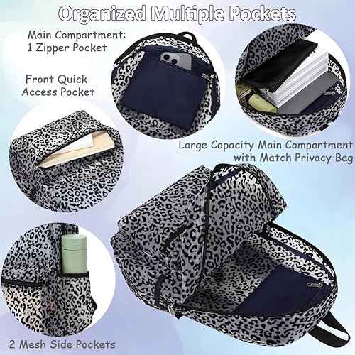 Vista 4 de Meisohua Mochila para niñas para escuela primaria y secundaria para niños, mochila de malla ligera para niñas, mochila casual para viajes, Negro