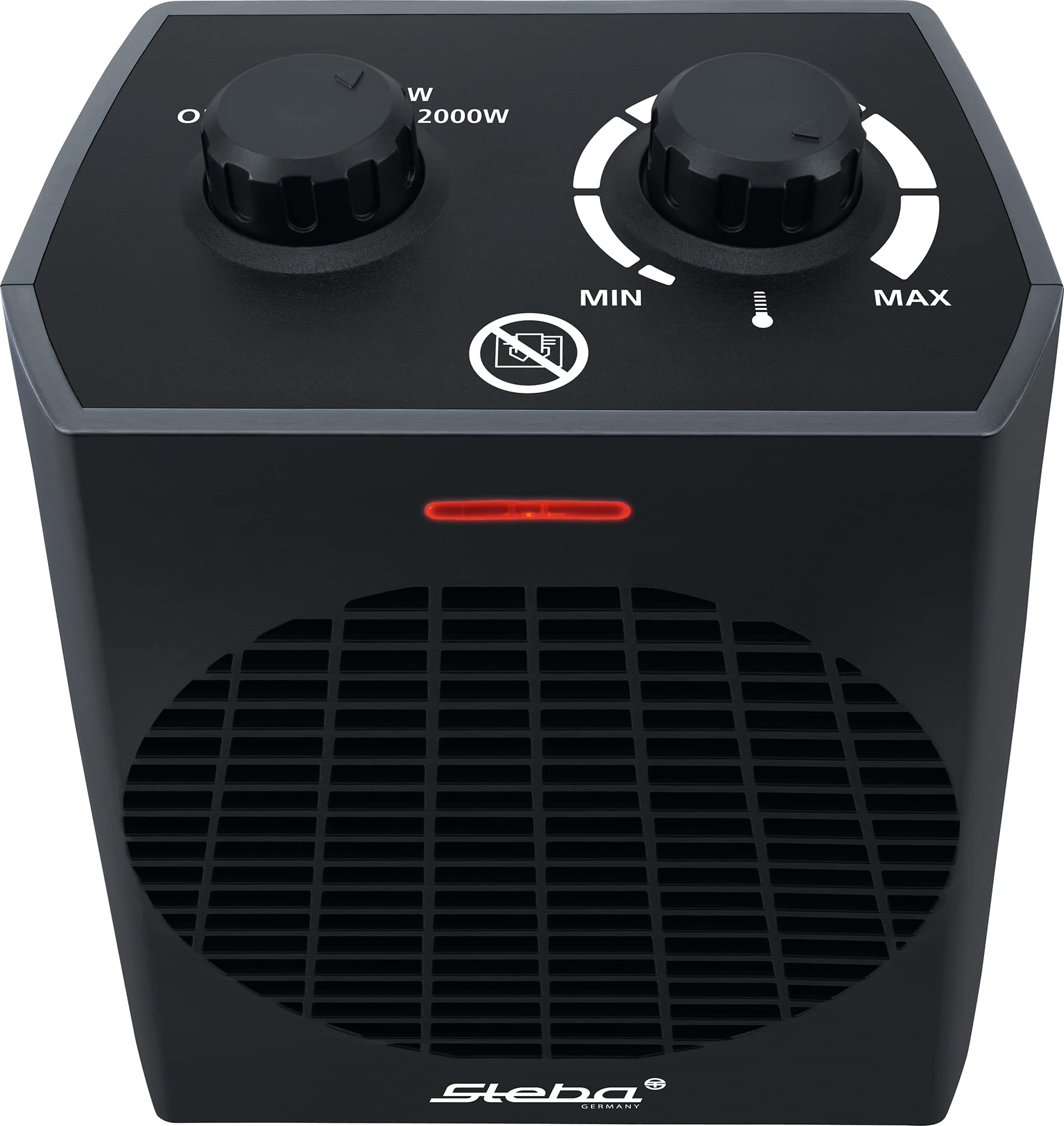 Termoventilador Steba con protección contra sobrecalentamiento y asas de transporte, adecuado para habitaciones de hasta 20 m² aprox. FH 504.
