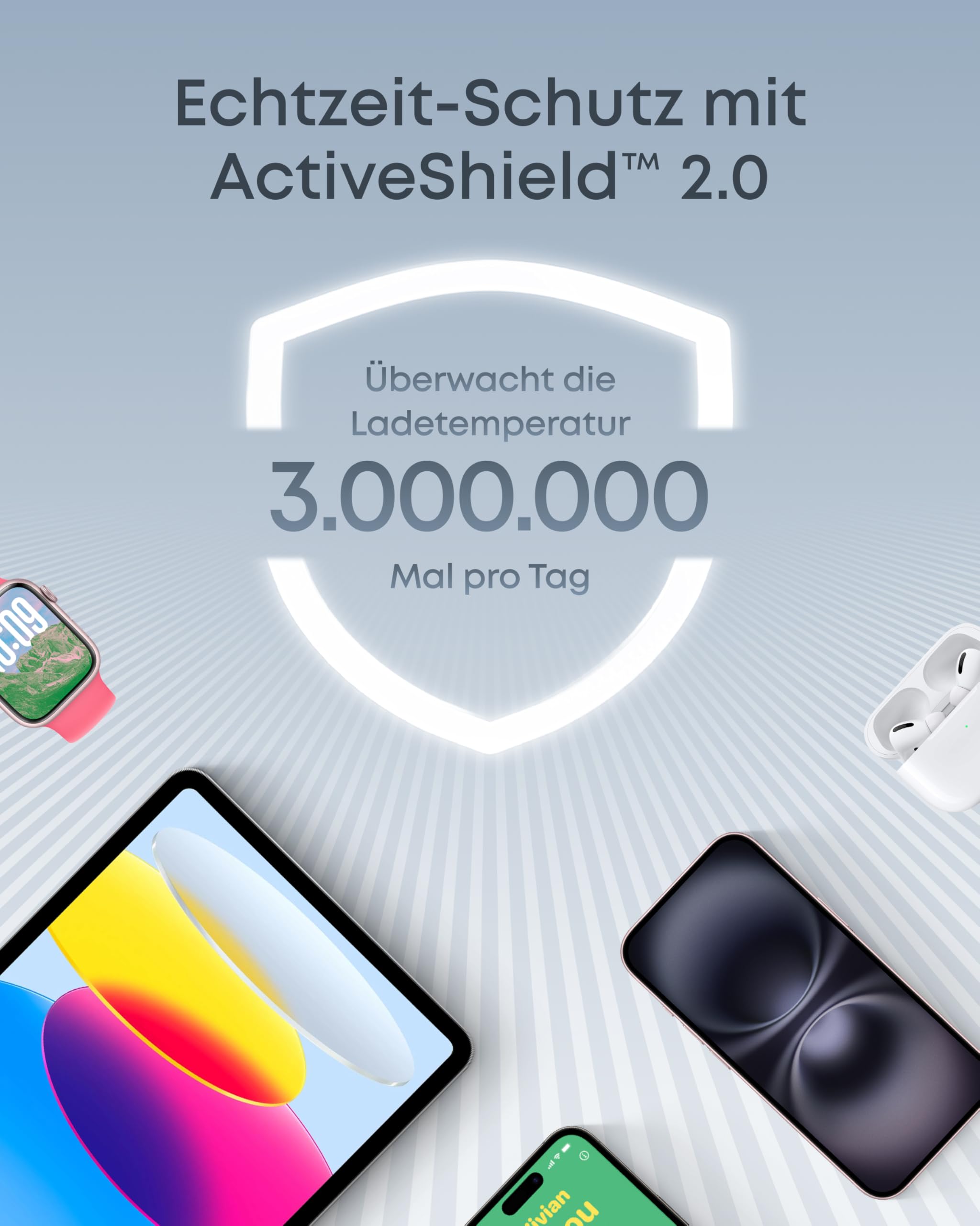 Anker Zolo Powerbank (2025 Upgrade), 20000mAh, 30W High-Speed-Ladegerät mit integriertem USB-C Kabel, Akku-Pack für iPhone 17/16/15-Serie, Galaxy und mehr
