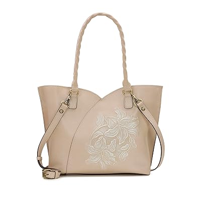 Patricia Nash Marion Tote Handbags Chalk White, Leather