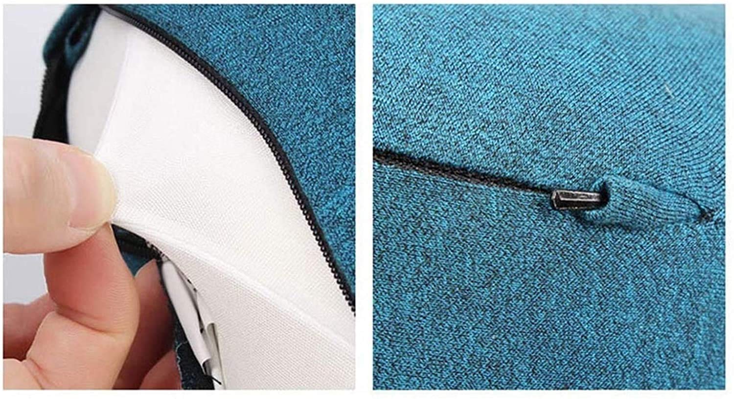Kit per il sonno del cuscino del collo - Cuscino da viaggio in memory foam al 100%, borsa per il trasporto compatta, cuscino per il volo dell'aeroplano a forma di U, supporto per la testa a 360 gradi