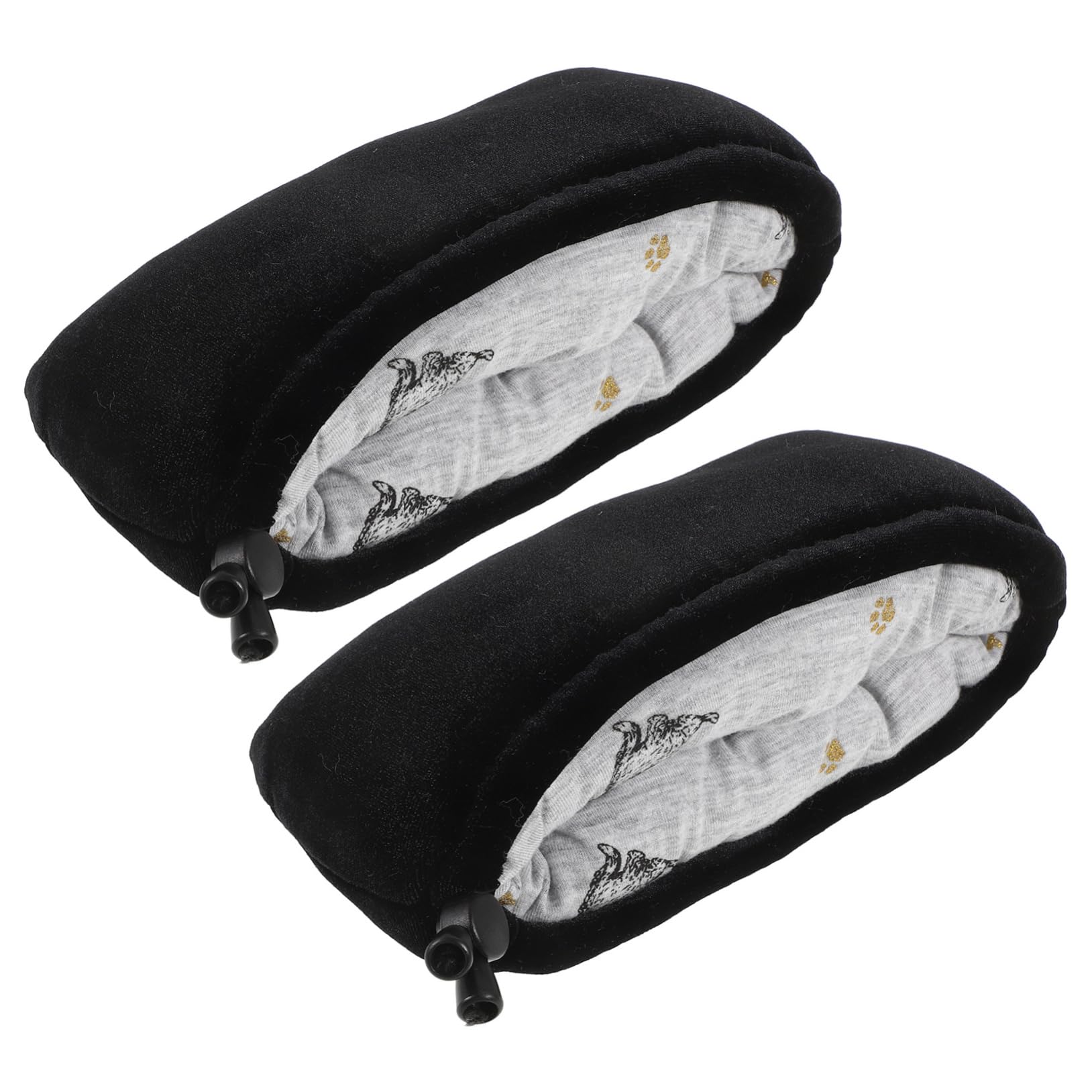 SHERCHPRY 2 Pares Juego De Palillos De Muletas Almohadilla Portátil Muleta Espuma Almohadillas Fosa Cojines Para Muletas Universal Ligero Reutilizable Apoyo Sudor Negro Terciopelo