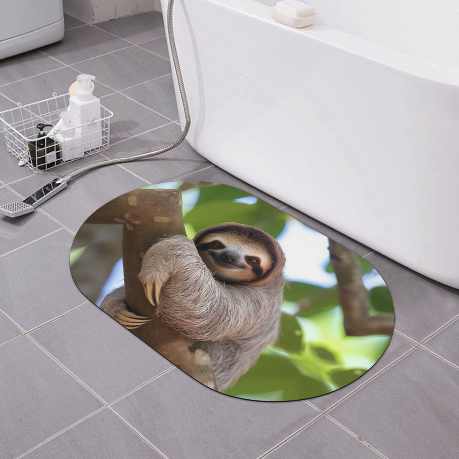 Tapis paresseux absorbant antidérapant de salle de bain 15,7x60 cm