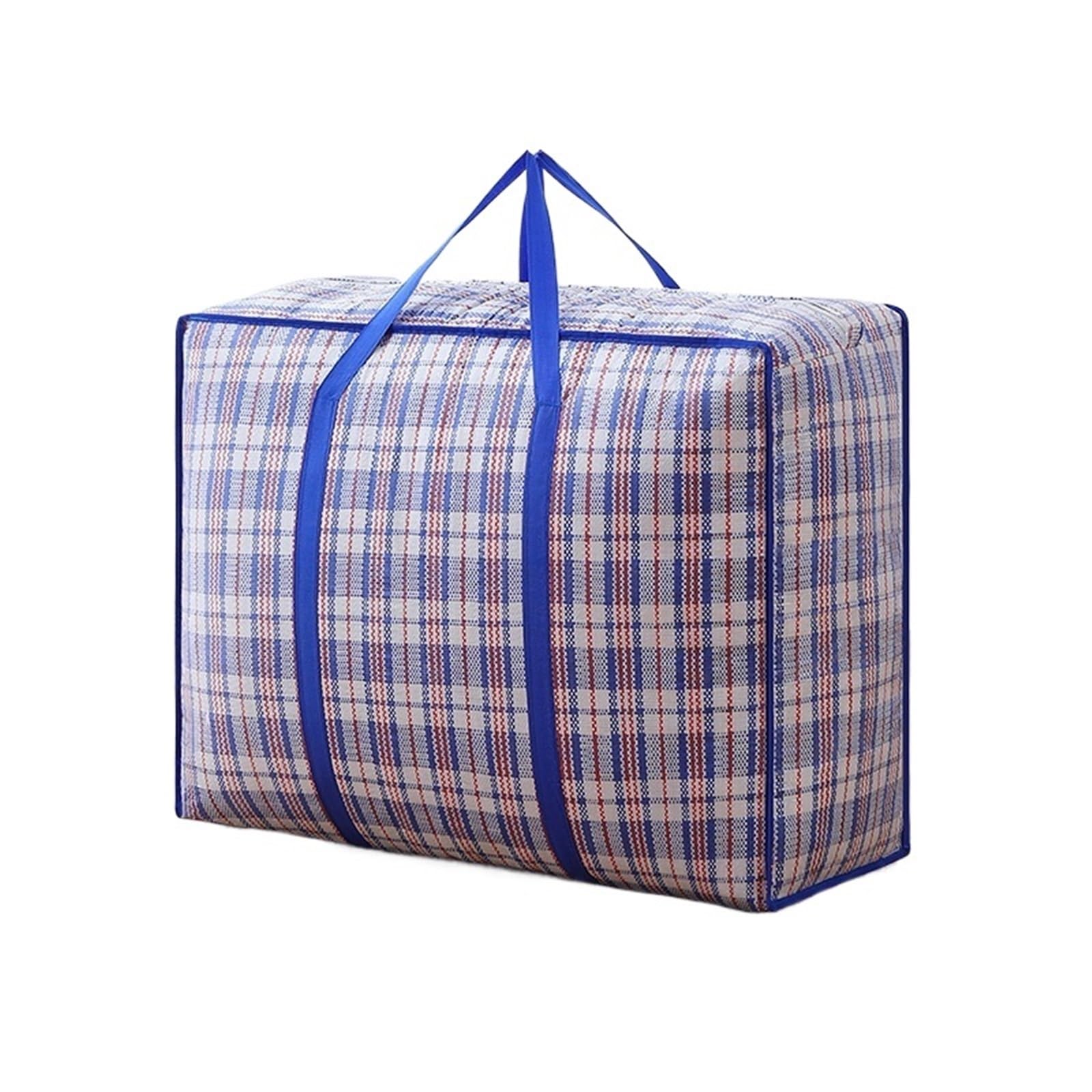Waterproof Storage Bags Thickened Wove Large Capacity Clothing Storage Bag Multifunctional Waterproof Portable Moving Luggage Packing Move House(Blue,M-60x42x23cm)