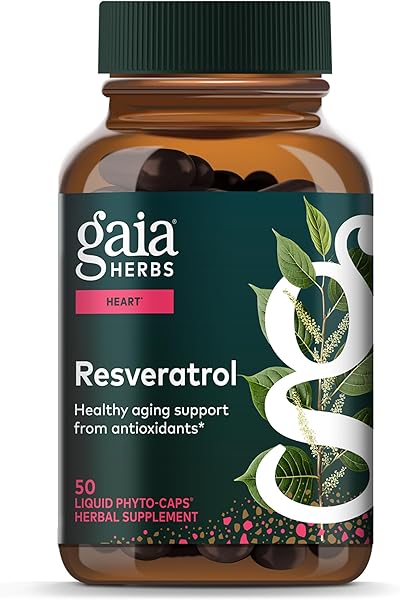 Gaia Herbs Resveratrol - Beauty & Radiance Antioxidant Support Supplement* - Made with Japanese Knotweed - Contains 150 mg Trans-Resveratrol per Serving - 50 Liquid Phyto-Capsules (25 Servings)