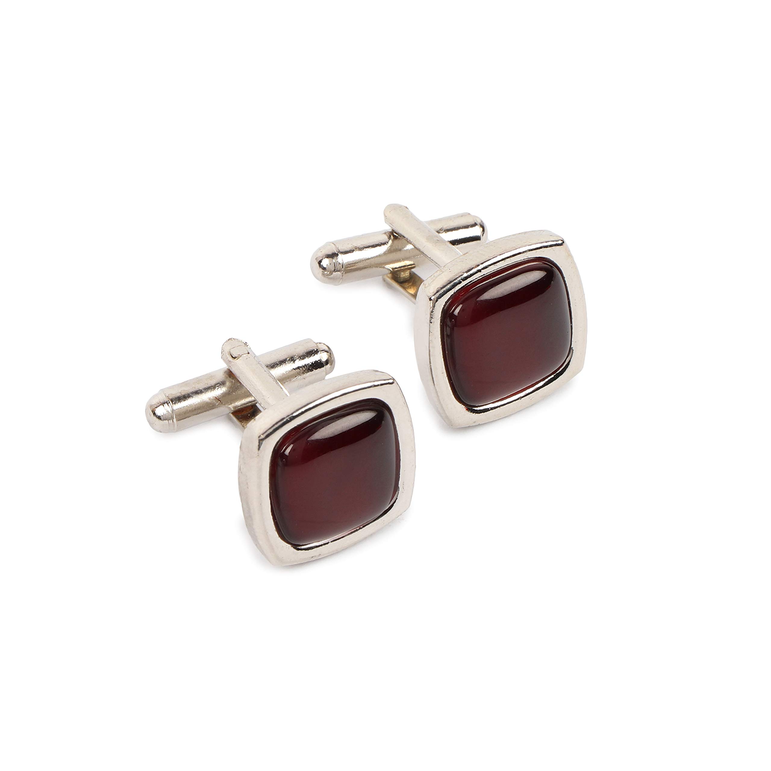 Alcove Mens Maroon Cats Eye Silver Cufflinks for Shirts and Blazers (B07X5LK5G3) Amazon Price History, Amazon Price Tracker