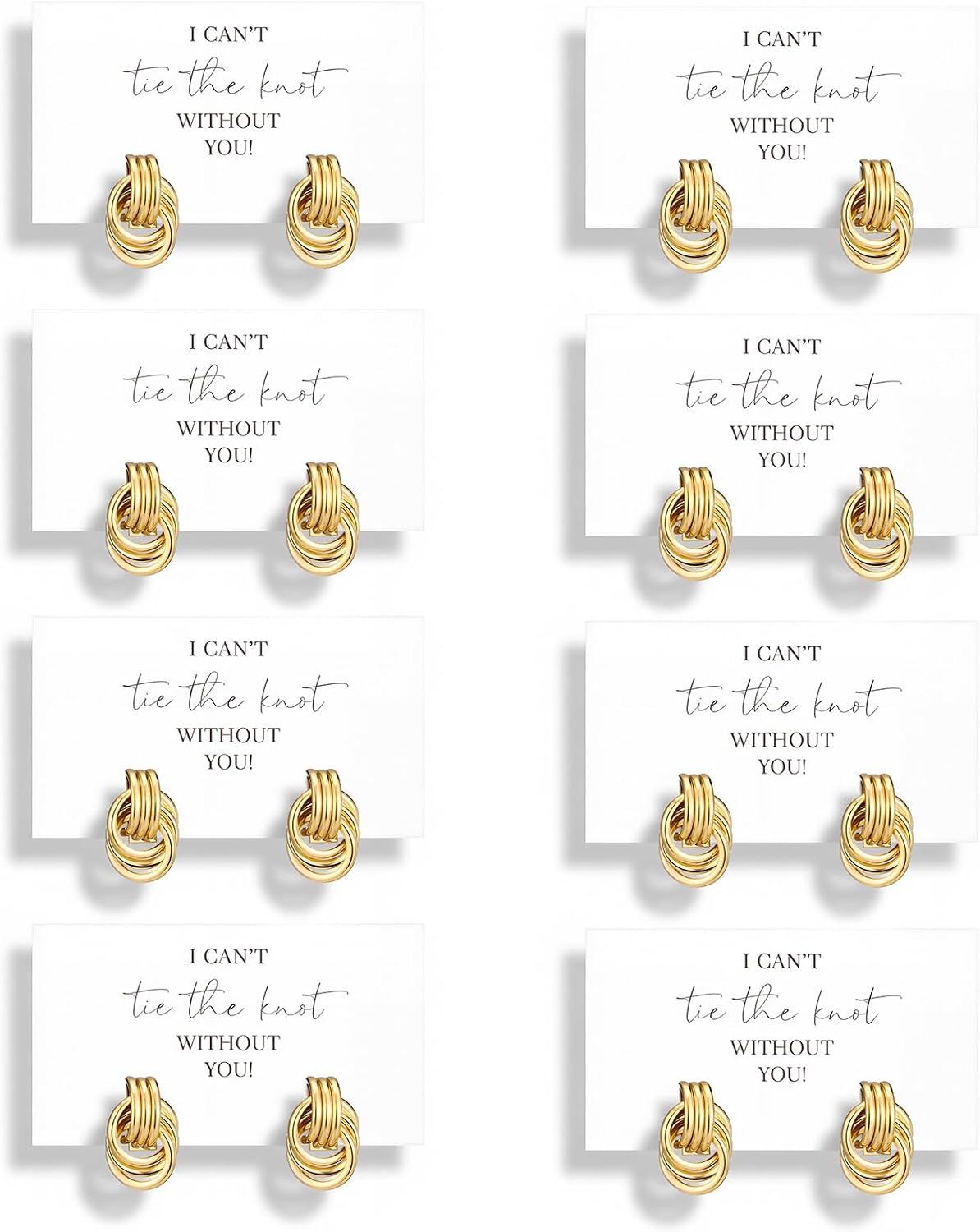 Nosiny 8 Sets Bridesmaid Earrings Proposal Gifts