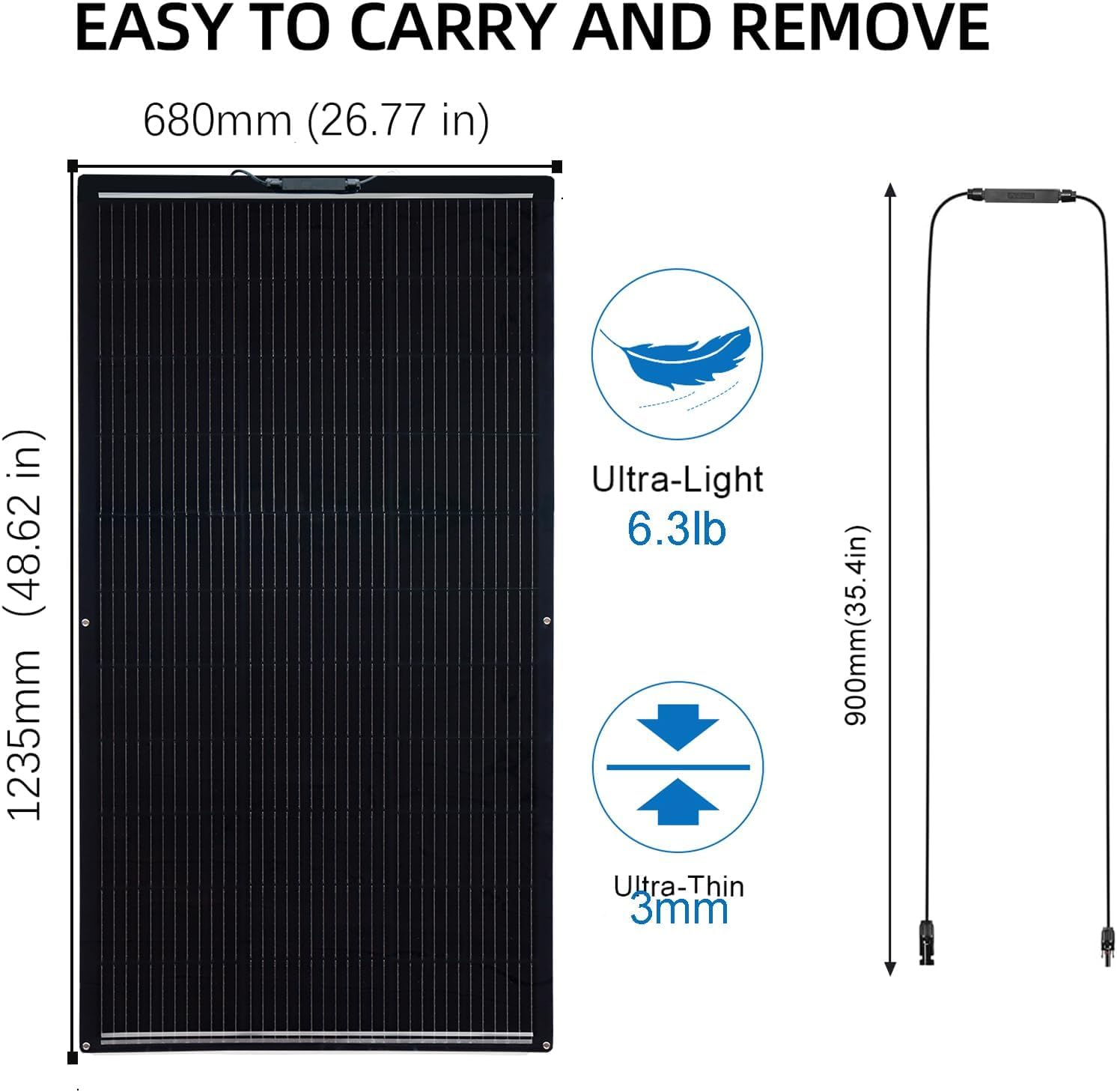 300W Flexibles Solarpanel Kit Set 12V Monokristallines Solarmodul Flexibel 300Watt Mit 30A 12V/24V Solarladeregler + Solarkabel Solaranlage Komplettset für Batterien Wohnmobil Camping Wohnwagen