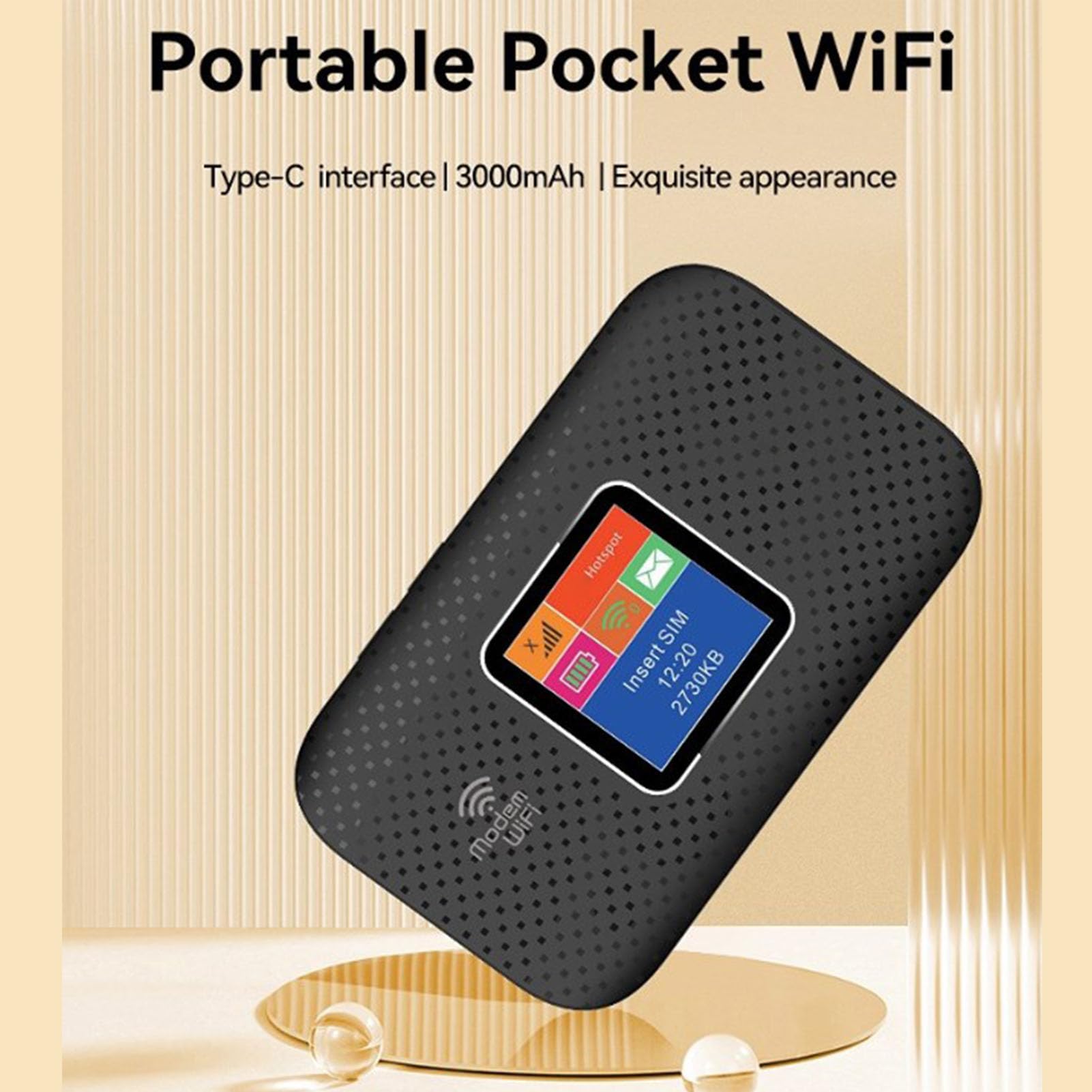 Ejoyous Router 4G Portatile con Slot per Scheda SIM, 3000mAh