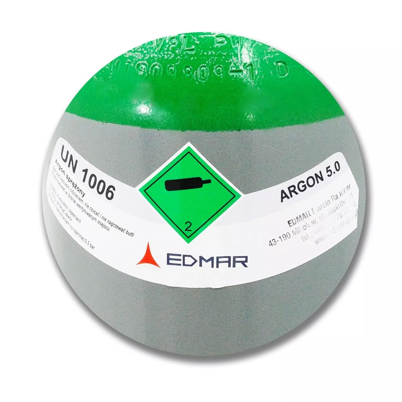 Argon Gasflasche 5.0 8L 200 Bar mit ZR-67 Druckminderer Ar/CO2 und Rotameter - Hochreines Schweißgas mit Präzisionsregler für stabile Nähte