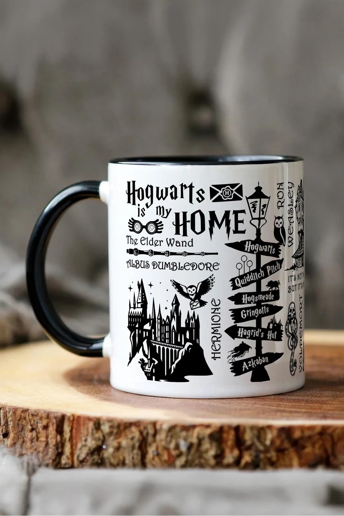 Harry Potter Temalı Özel Tasarım Porselen Kupa Bardak
