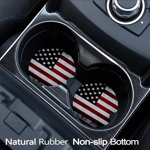 Miniatura 2 de Posavasos de automóvil para portavasos, paquete de 2 posavasos de goma universales antideslizantes para mujeres y hombres, accesorios para el