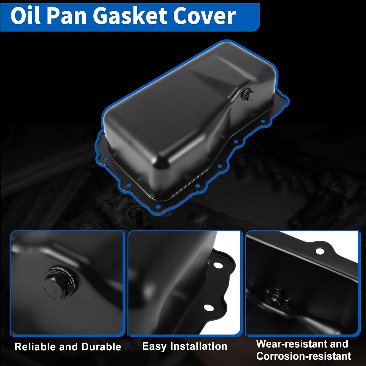 Oil Sump‌ Engine Oil Pan Sump with Drain Plug Fit for Dodge Fit for Grand Fit for Caravan 09-10 4892386AA ‌Engine Sump‌