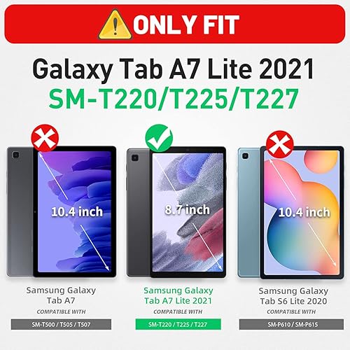 Miniatura 31 de HXCASEAC Funda para Samsung Galaxy Tab S6 Lite de 10,4 pulgadas, protectora con protector de pantalla/correa de mano/soporte para bolígrafo S, a