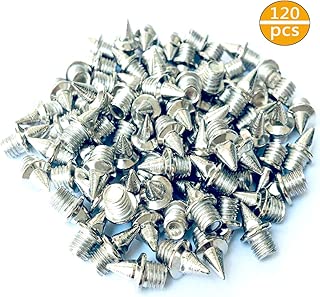 120 Pieces 1/4 inch Steel Track Cross Country Spikes Replacement for Shoe Field Spikes, Silver Color - coolthings.us
