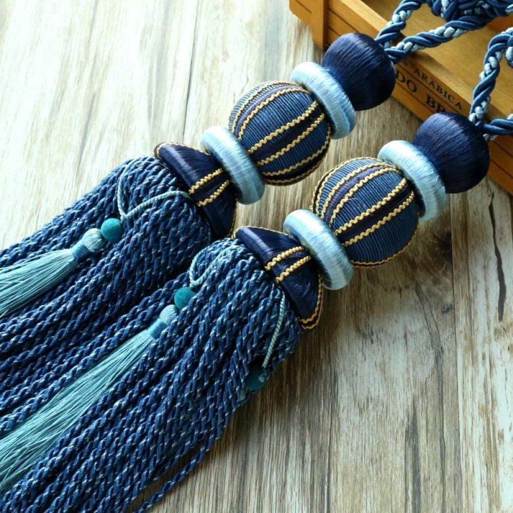 Les rideaux sont attachés à la corde des rideaux Embrasse de rideaux à pompons, corde de rideau, boule à suspendre, pompon épais, sangle de rideau, corde à nouer, accessoires de rideau de style europé