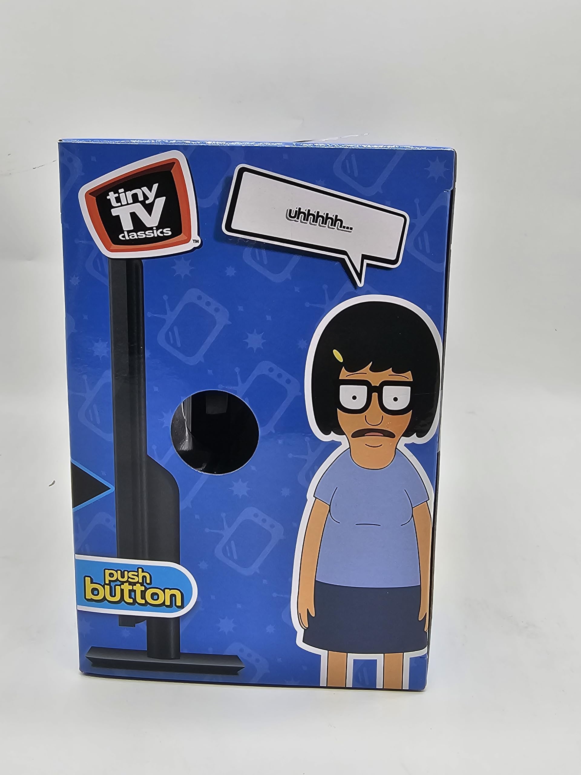 Basic Fun Tiny TV Classics - Bob's Burgers Edition - Collectible Toy - Watch Top Scenes on Real-Working Mini LCD TV with Black Case & Remote