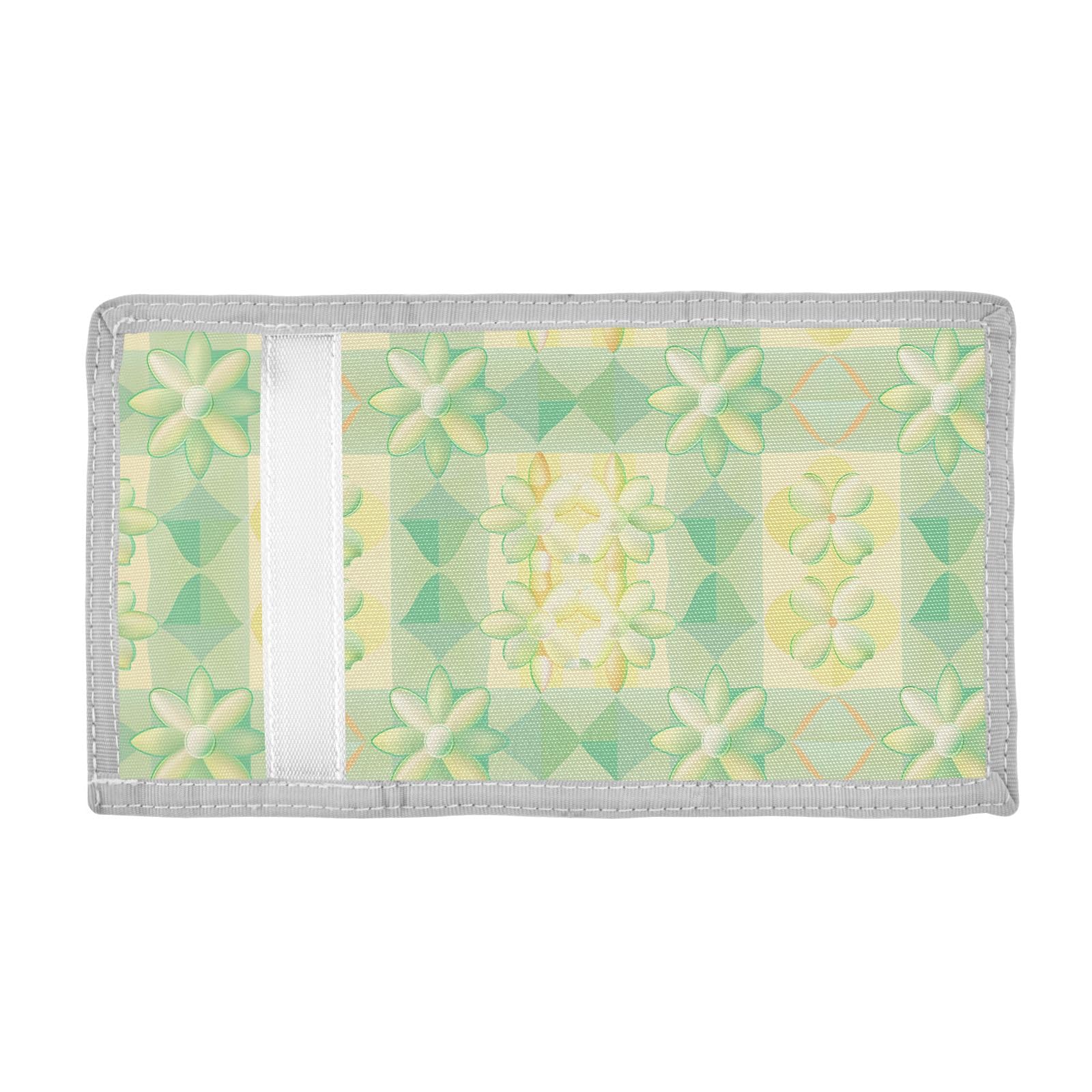 ALAZA Kids Wallets for Boys Girls Toddler Trifold Wallet Children Small Lattice Green Yellow with Zipper Coin Pocket