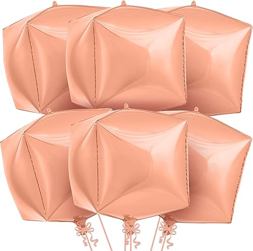 KatchOn Lindos globos de oro rosa de 22 pulgadas 6 piezas globos de aluminio de oro rosa despedida de soltera globos de cumpleaños de oro rosa
