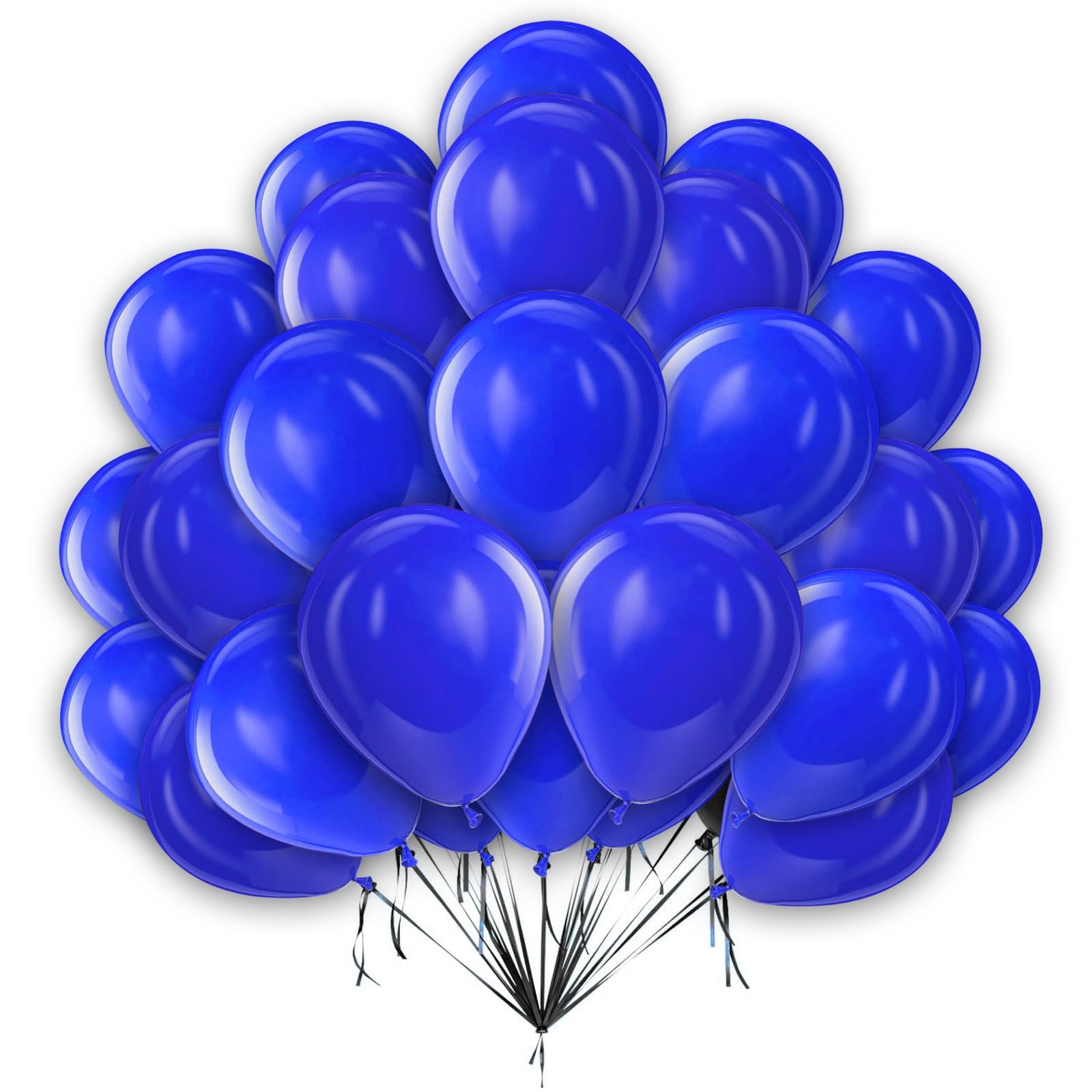 Blue Balloons Small 5 Inch Balloons Plain Round Ballons for Kids Happy Birthday Decorations Wedding Engagement Easter Festival Decoration Party Pack of 100