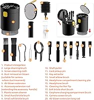 Vista 4 de Kit de limpieza 20 en 1 para laptop, pantalla de teléfono, auriculares, kit limpiador de teclado, kit de limpieza de teclado con cepillo de limpieza