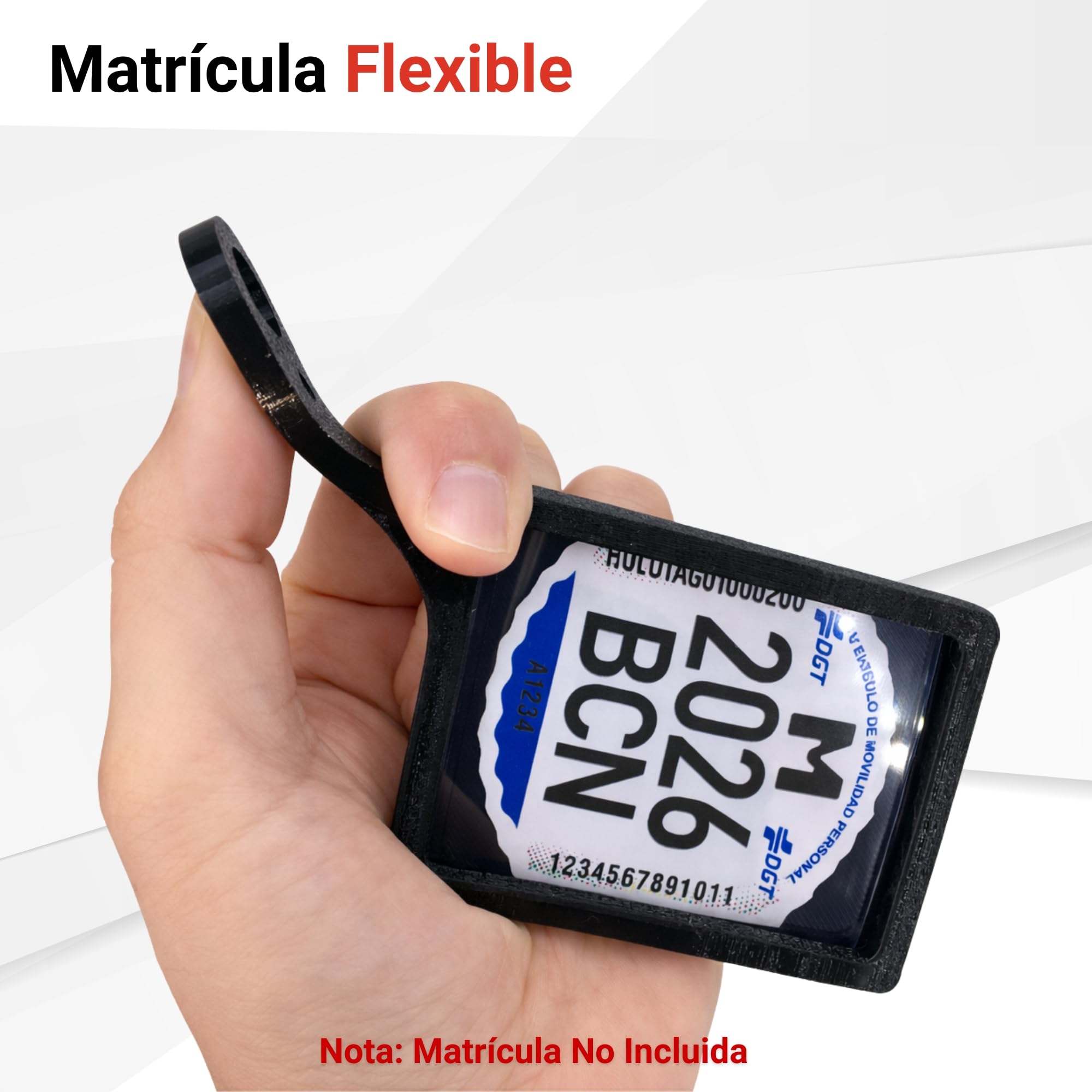 Portatarga per Monopattino Elettrico VMP Universale, Supporto Flessibile di Piastra Identificativa con Fissaggio a Vite, Protezione Trasparente Rimovibile, Accessorio per Scooter (Lato Sinistro)