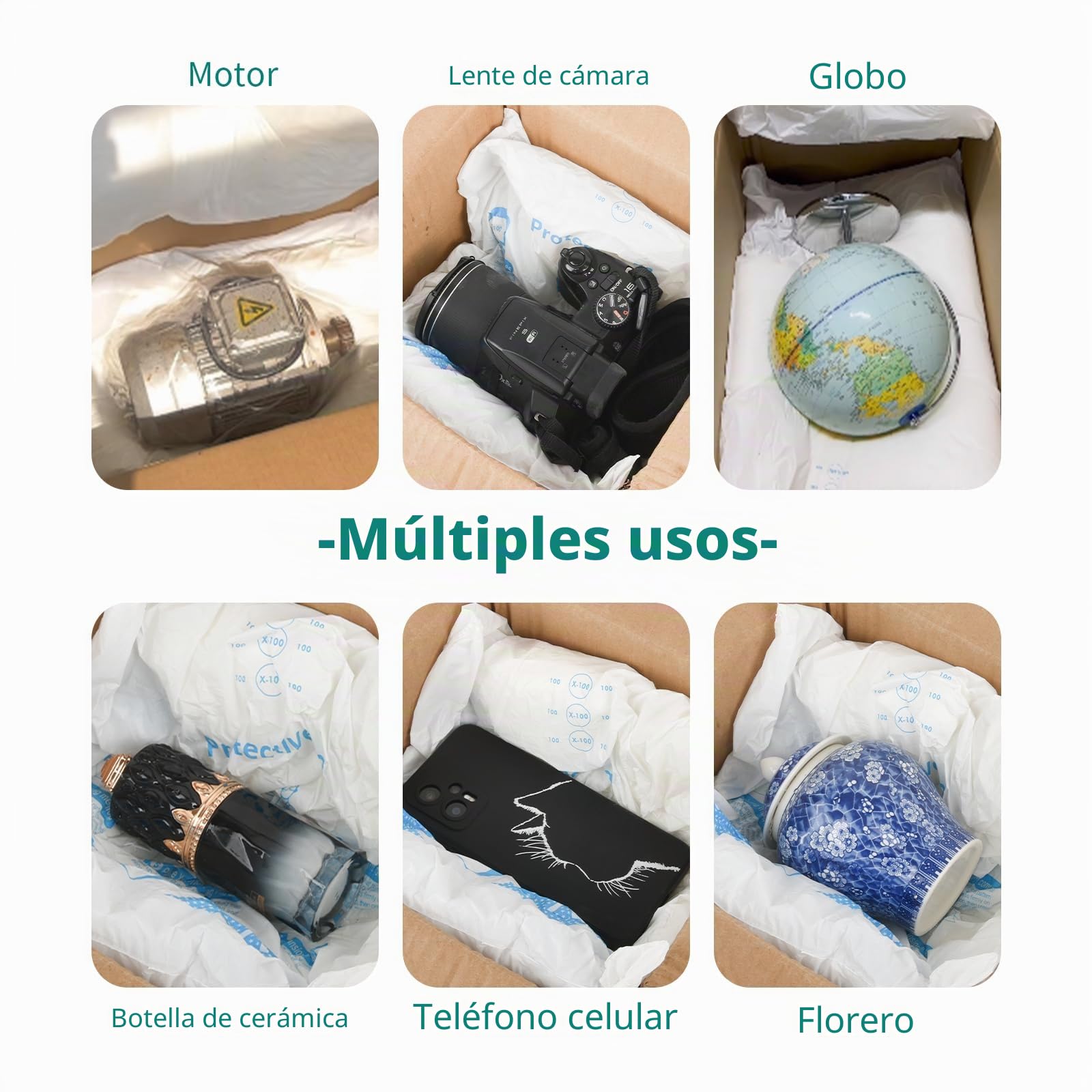 8 paquetes de espuma expandible de 14 x 16 pulgadas para PC y artículos de forma irregular, espuma de embalaje expandible a prueba de golpes, material protector de envío de computadora para