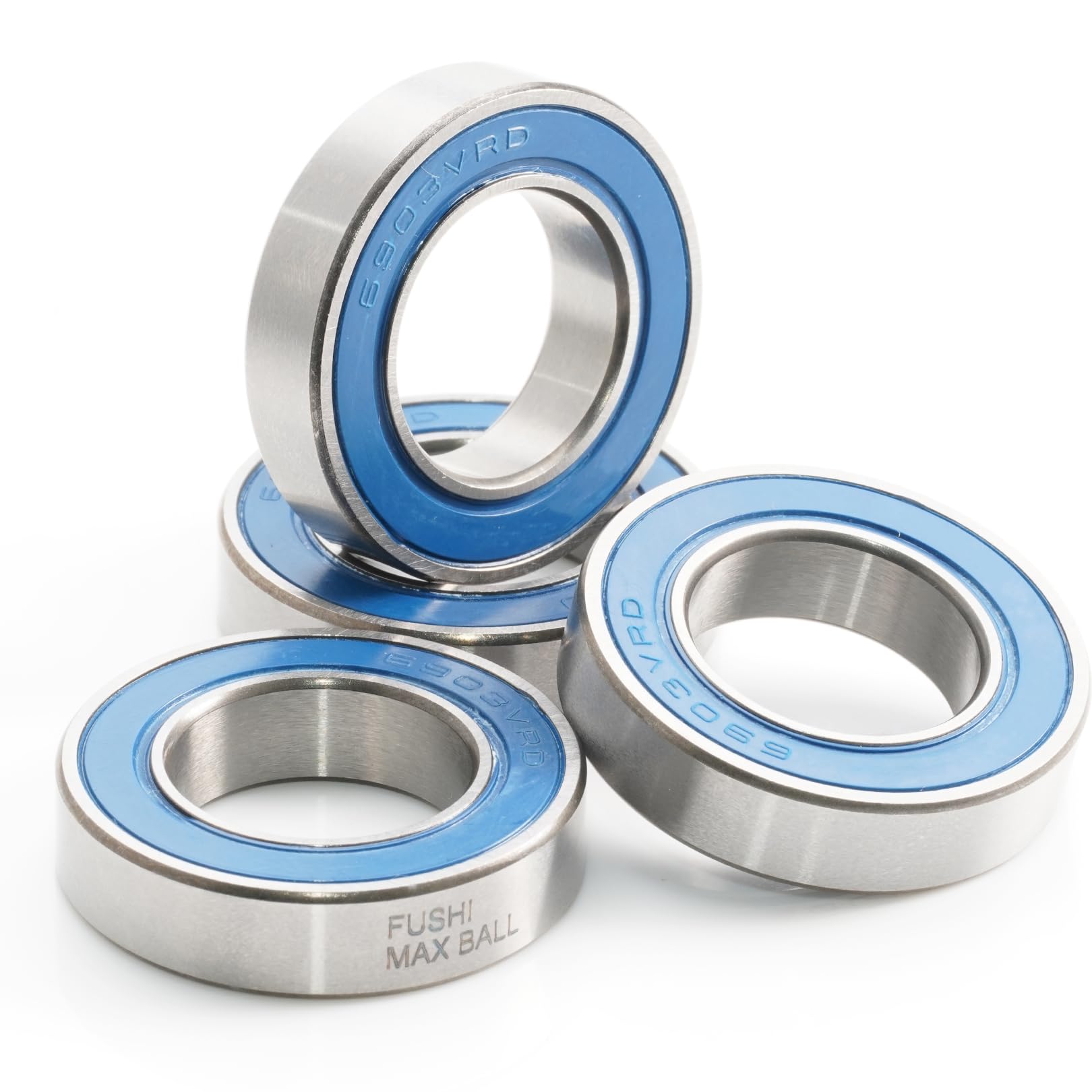 6903 VRS MAX łożysko nabojowe, wymiary 17 x 30 x 7 mm stal chromowana czarna zalakowana tłuszczem, 6903LLU Cart Full Balls Bearing do pivot MTB Pivot, (Pick of 4 szt.)