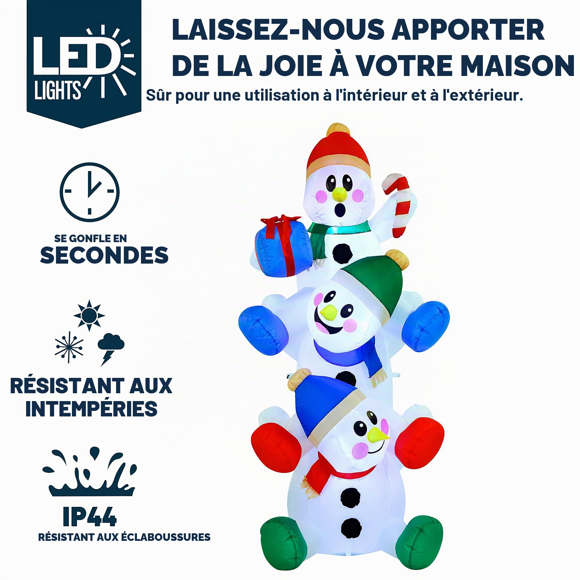 Bonhomme de Neige Gonflable V3 de 6 Pieds