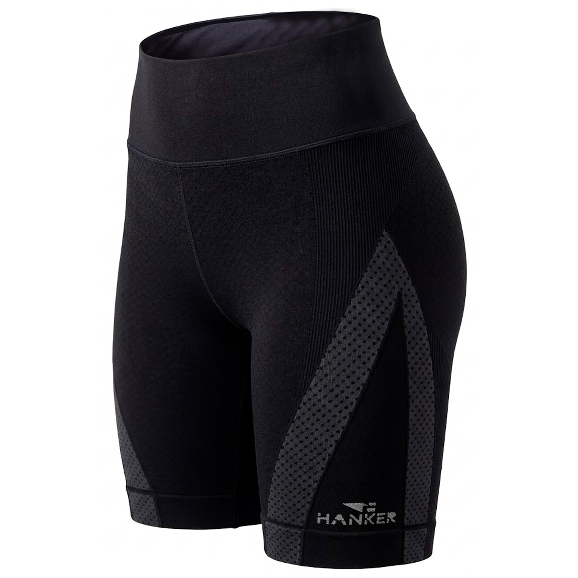 HANKER Mallas Cortas de Mujer Compresivas de Cintura Alta y Tejido Termorregulador para Yoga, Fitness y Pilates