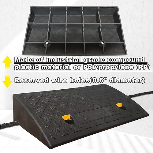 Miniatura 3 de YYDS Rampa de bordillos, rampas de bordillo de entrada de la industria, rampas de bordillo de reflexión para calzada, rampa de cobertizo, rampa de