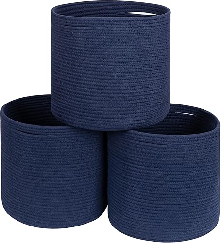 CubesLand Cestas organizadoras de almacenamiento de 13 x 13 pulgadas, cubos de almacenamiento tejidos para organizarestanterías, cestas de