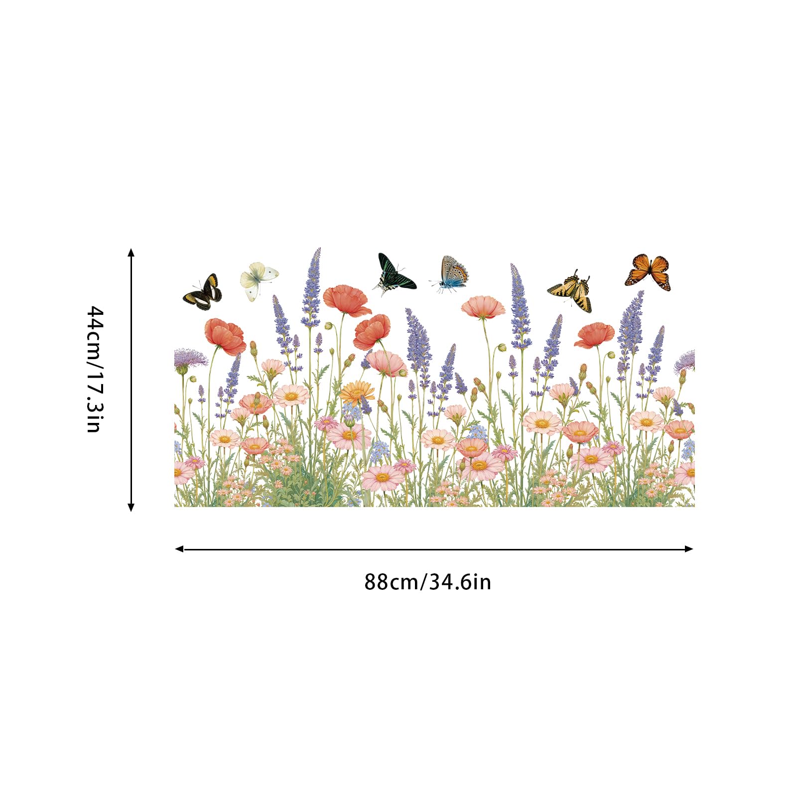 Removable Flower Wall Corner Stickers - Peel And Stick 3D Floral Wall Decals For Kids Room, Nursery, Living Room - View #5