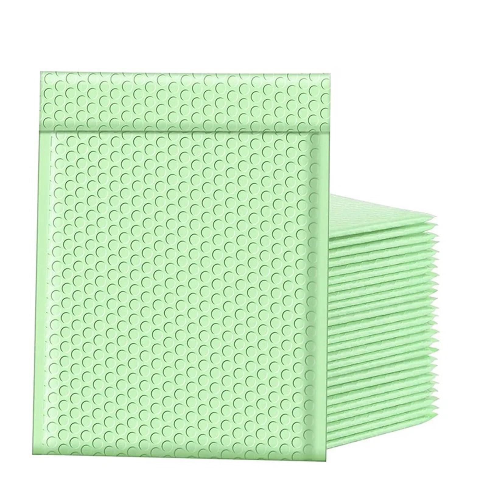 100 Uds sobres acolchados de burbujas bolsas envío autoselladas for embalaje y suministros comerciales para Cosméticos(Light green,18 * 23cm)