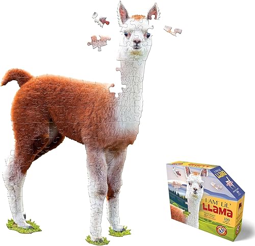 Miniatura 1 de Madd Capp LiL' LLAMA - Rompecabezas de 100 piezas para mayores de 5 a 4011 años, borde único en forma de animal, tamaño de póster cuando se