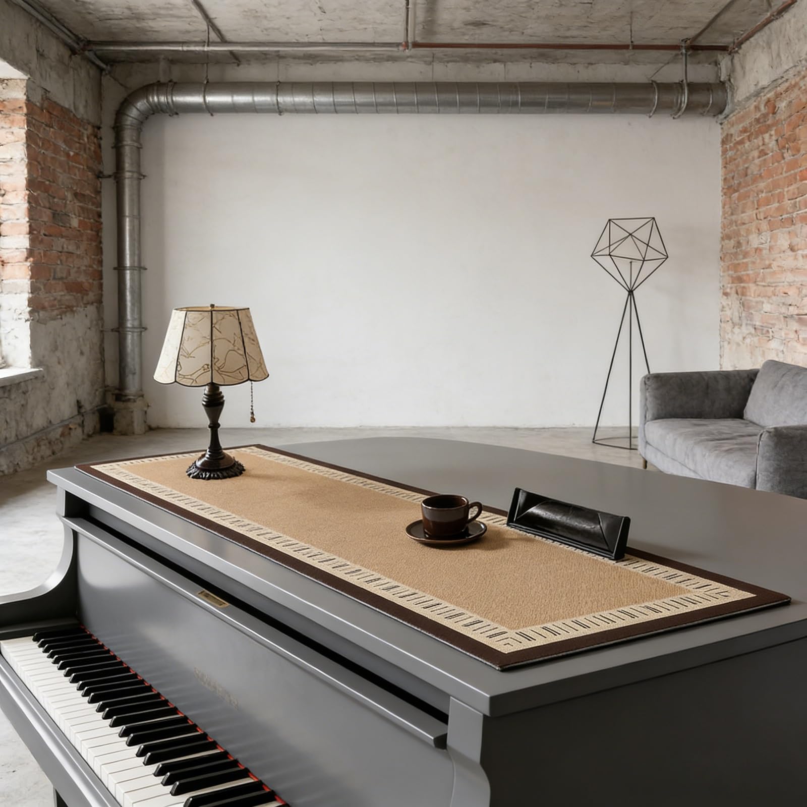 Runner da tavolo in pelle PVC per pianoforte, cassettiera, mobile TV, copertura antipolvere, 40 x 180 cm